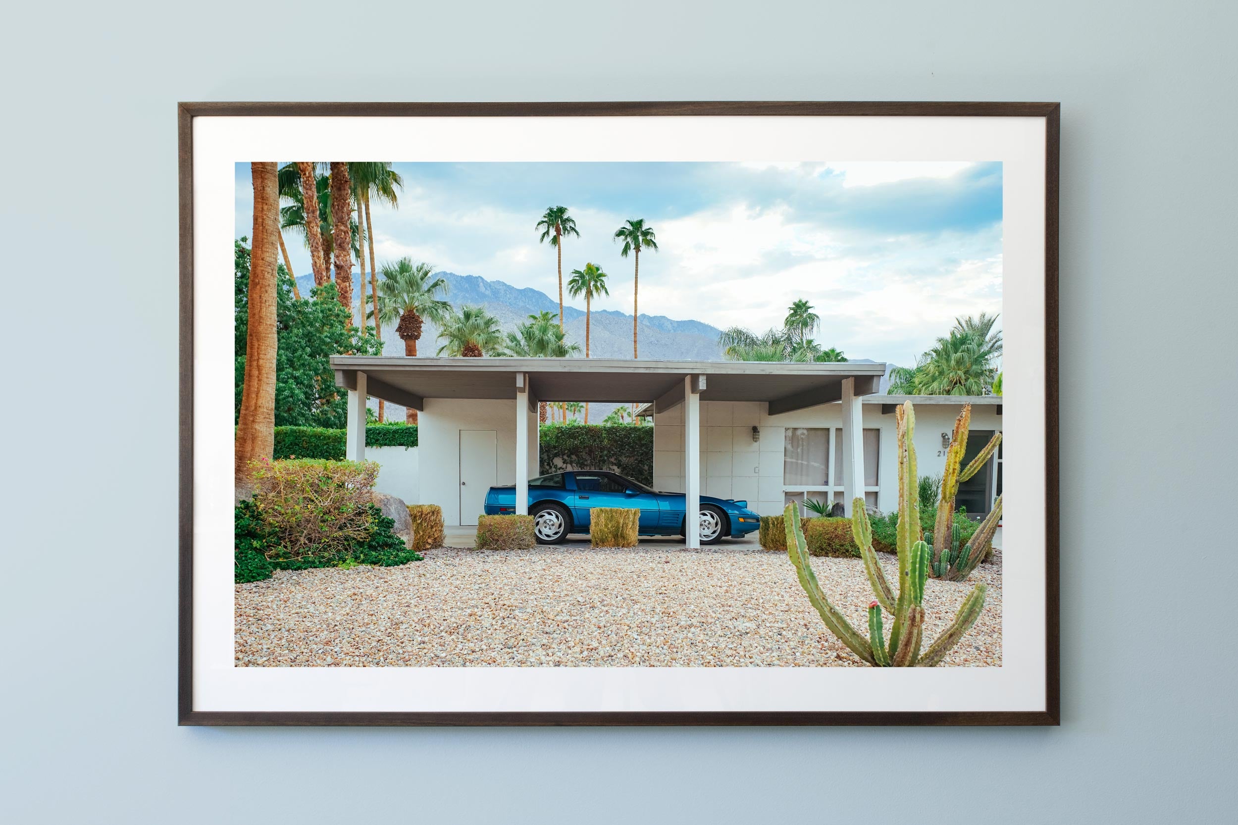 1984 アートプリント　ミッドセンチュリー　アメリカ Mid-Century Corvette – Fine Art Limited Edition Print | John Trif